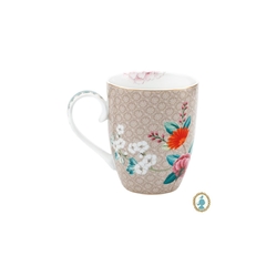 Conjunto 06 Canecas Porcelana Marrom Passarinho E Flor - comprar online