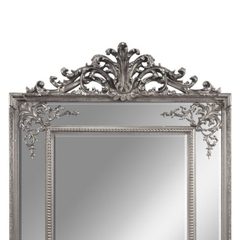 Espelho Cristal Vertical 190cm Moldura Prateada Classico - comprar online