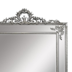 Espelho Cristal Vertical 200x136cm Moldura Coroa Prateada - comprar online
