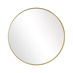 Espelho Redondo 51cm Dourada Alta Decoração Moderna - comprar online
