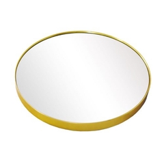 Espelho Redondo 51cm Dourada Alta Decoração Moderna - comprar online
