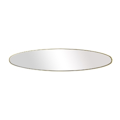 Espelho Moldura Resina Dourada Oval Decorativo na internet