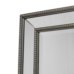 Espelho Retangular 160x120 Moldura Resina Prata Moderna - comprar online