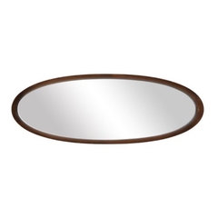 Espelho Oval Moldura Madeira Design Moderno Impecavel - comprar online