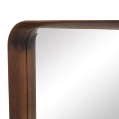 Espelho Quadrado 84cm Moldura Madeira Design Sofisticado - comprar online