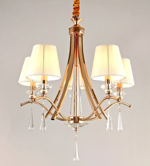 Lustre Ferro Design Clássico Pingentes Cristal Alto Padrão