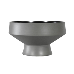 Vaso Bowl Ceramica Cinza Nobre Interior Preto Decoração - comprar online