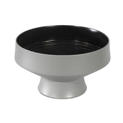 Vaso Bowl Ceramica Cinza Nobre Interior Preto Decoração