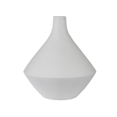 Vaso Ceramica Nobre Branco Tradicional Abstrato - comprar online