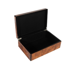 Caixa Decorativa 30cm Em Madeira Marrom Marmorizado - comprar online