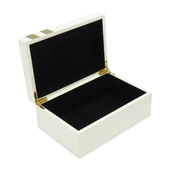 Caixa Decorativa Menor Estilo Moderno Branca - comprar online