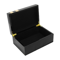 Caixa Decorativa Menor Estilo Moderno Preta - comprar online