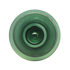 Vaso Decorativo Cristal Verde Fosco Design Moderno - comprar online