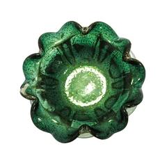 Centro De Mesa Murano Verde Escuro C Ouro - comprar online