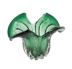 Vaso Decorativo Murano Verde Design Moderno Finos Lapidados Luxo