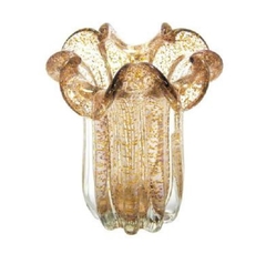 Vaso Decorativo Cristal Murano Pigmentos Lapidados Luxuoso