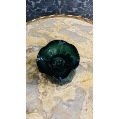 Vaso Murano 13x12cm Verde Trouxinha Pó De Ouro - comprar online