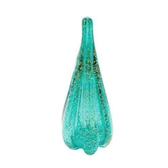 Vaso Solitario Decorativo Murano Azul Pigmentos Luxo
