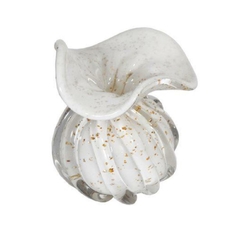 Vaso Menor Decorativo Trouxinha Murano Leitoso Luxo