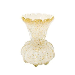 Vaso Menor Redondo Murano Italiano Pigmentação Rosê Luxo