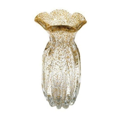 Vaso Maior Decorativo Murano Pigmentação Âmbar Luxo