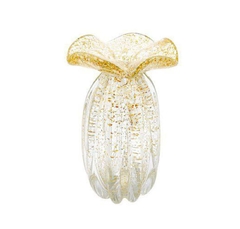 Vaso Menor Decorativo Murano Pigmentação Âmbar Luxo