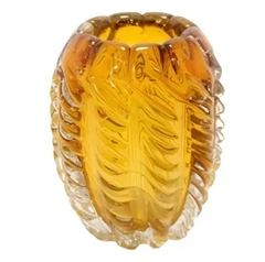 Vaso Murano Decorativo Âmbar Degradê Texturizado - comprar online