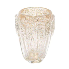 Vaso Murano Maior Com Design Folhas em Alto Relevo - comprar online