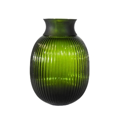 Vaso Cristal Verde Maior Classico Lapidados - comprar online