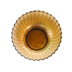 Vaso Cristal Lapidado Marrom 12x16cm Fino Acabamento na internet