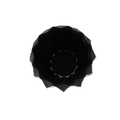 Vaso Cristal Preto Lapidados Filetes Ouro Prensado Impecavel na internet