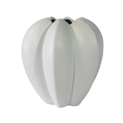 Vaso Ceramica Nobre Branco Gomos Design Moderno Luxo na internet