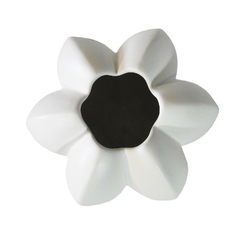 Vaso Ceramica Nobre Branco Gomos Design Moderno Luxo - comprar online