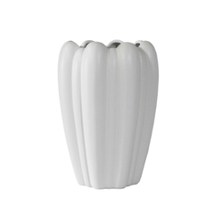 Vaso Ceramica Branca Ondulações Moderna Fino Acabamento Luxo na internet