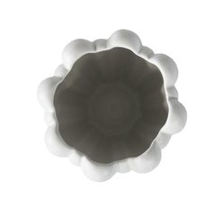 Vaso Ceramica Branca Ondulações Moderna Fino Acabamento Luxo - comprar online