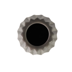 Vaso Ceramica Relevos Cinza Escuro Redondo Design - comprar online