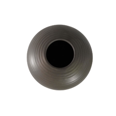 Vaso Ceramica Cinza Escuro Contemporaneo 43x14cm - comprar online