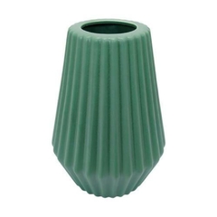 Vaso Decorativo Menor Ceramica Relevos Verticais - comprar online
