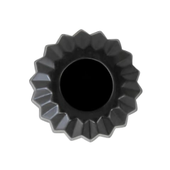 Vaso Ceramica Nobre Preto Medio Relevo Geometrico Vertical na internet