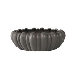 Vaso Fruteira Ceramica Nobre Moranga Cinza Escuro na internet