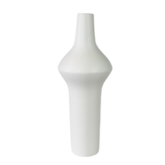 Vaso Decorativo Finos Traços Modernos Ceramica Branco - LUXdécor