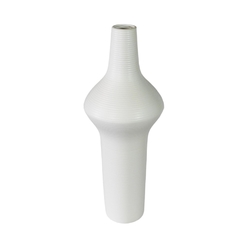 Vaso Decorativo Finos Traços Modernos Ceramica Branco - LUXdécor