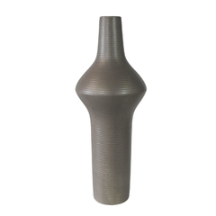 Vaso Decorativo Finos Traços Modernos Ceramica Cinza Luxo na internet