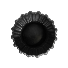 Vaso Fruteira Cerâmica Nobre Moranga Preto Alto Acabamento - comprar online