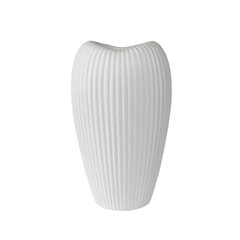 Vaso Moderno Ceramica Branco Oval Ondulado para Dentro Luxo na internet