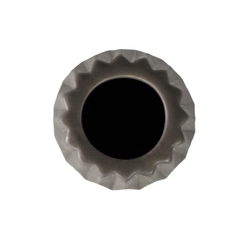 Vaso Ceramica 45x13cm Nobre Cinza Relevo Vertical - comprar online