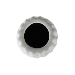 Vaso Maior Ceramica Relevos Branco Redondo Contemporaneo - comprar online