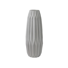 Vaso Ceramica Relevos Cinza Redondo Contemporaneo Luxo na internet