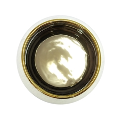 Vaso Decorativo Ceramica Branco Borda Dourado Impecavel - comprar online