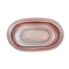 Vaso Cristal Lapidado Rosa Frisos Fino Acabamento - comprar online